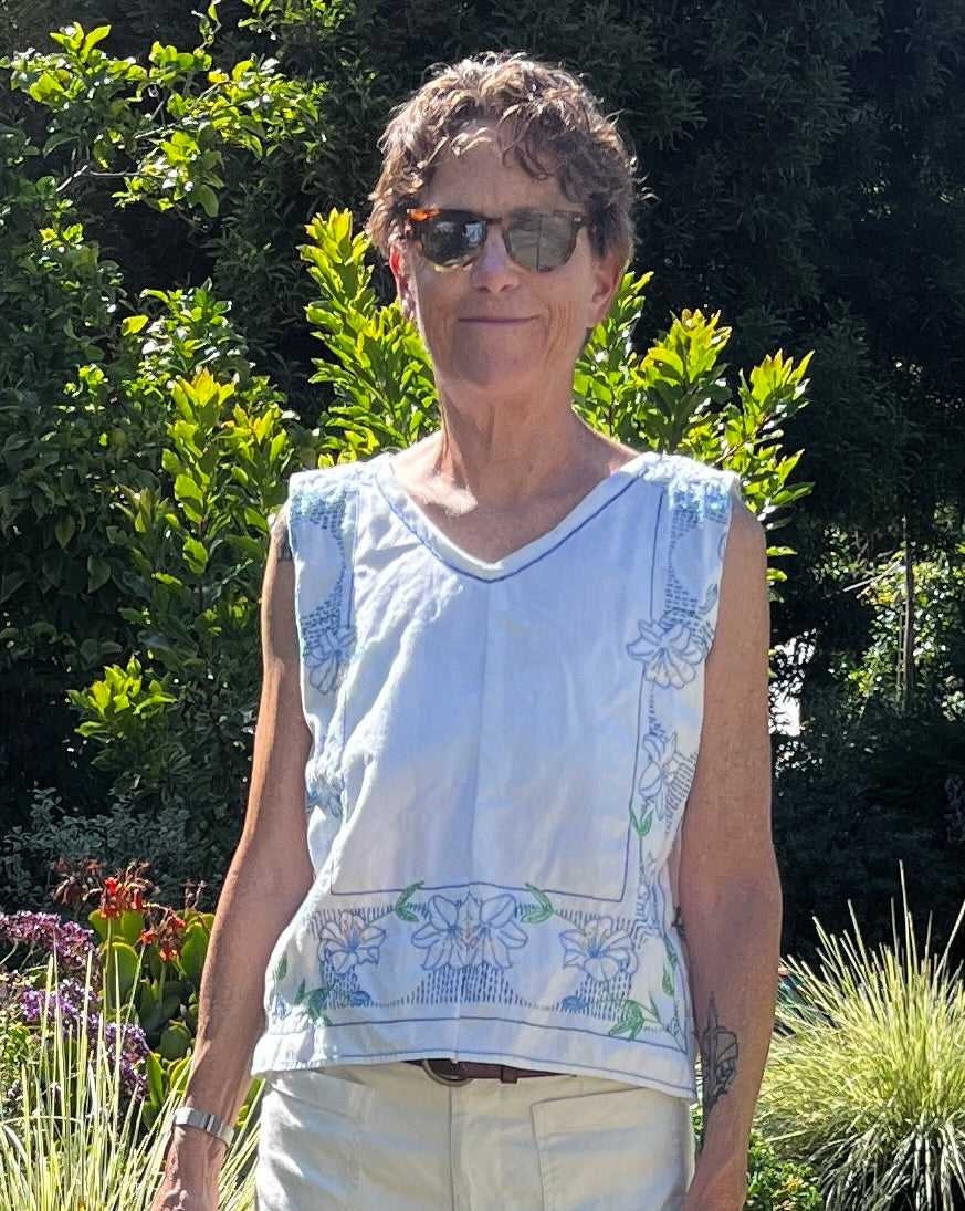 Embroidered tank top