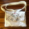 Handmade Embroidered Linen Crossbody Bag — Coordinates with Embroidered Dress or Blouse